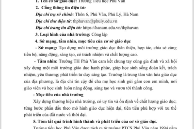 BÁO CÁO THƯỜNG NIÊN Năm học 2024 – 2025